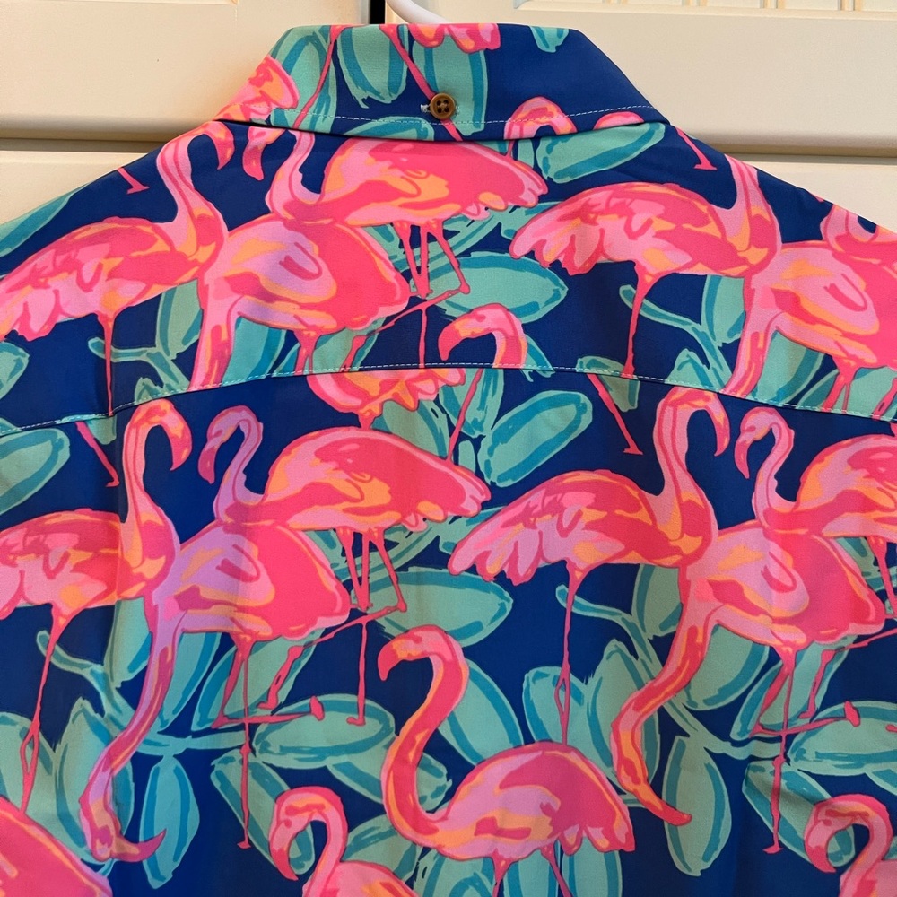 Chubbies - Men’s 1/2 Button Down Shirt - Pattern: the Mingo Ate Ya Baby - Small - Picture 7 of 12